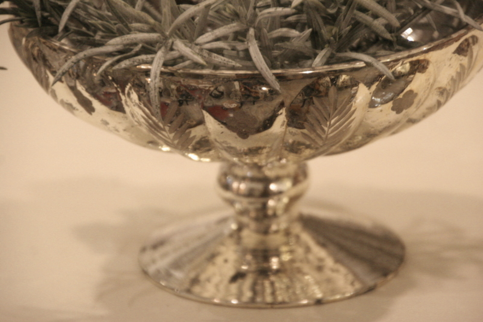 Bauernsilberschale Tafelaufsatz  Pokal silber antikfinish 18cm