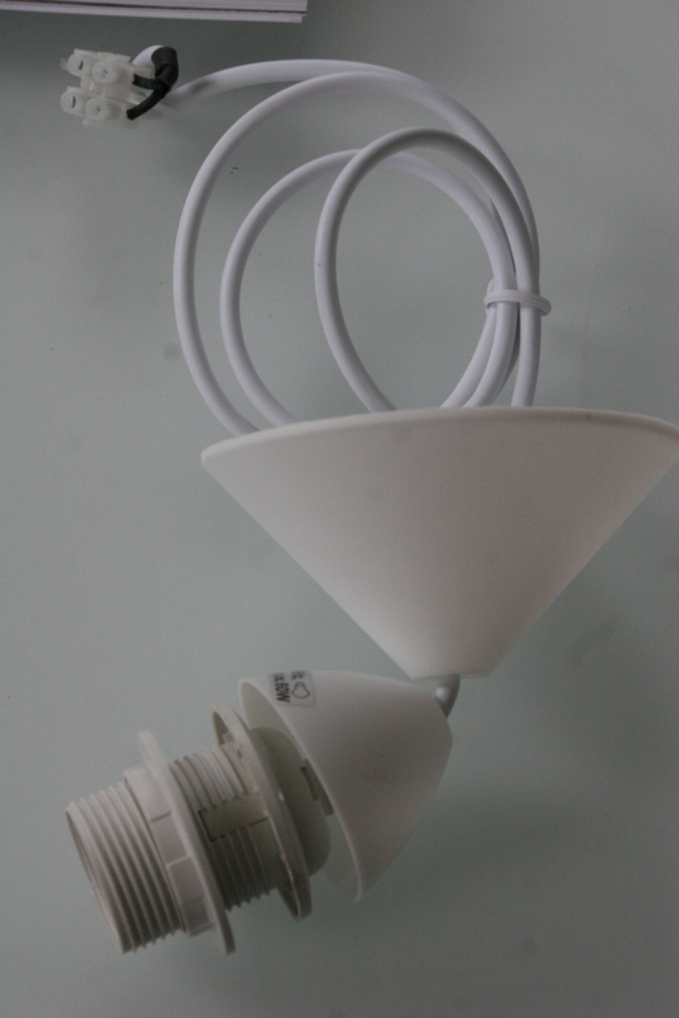 Kabelfassung für Hängelampen Lampenschirm weiß
