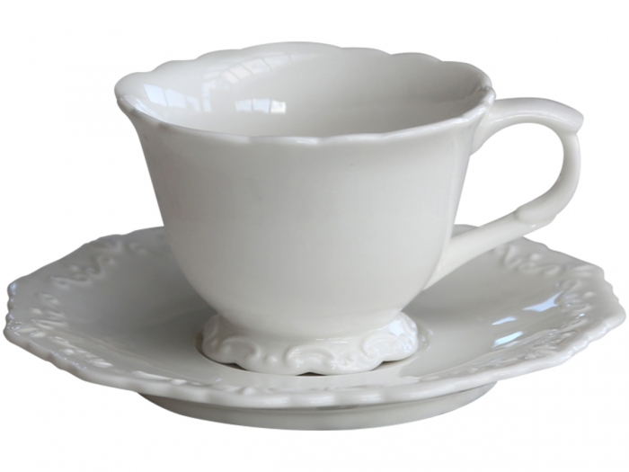 Tasse Kaffeetasse Unterteller Porzellan - PROVENCE