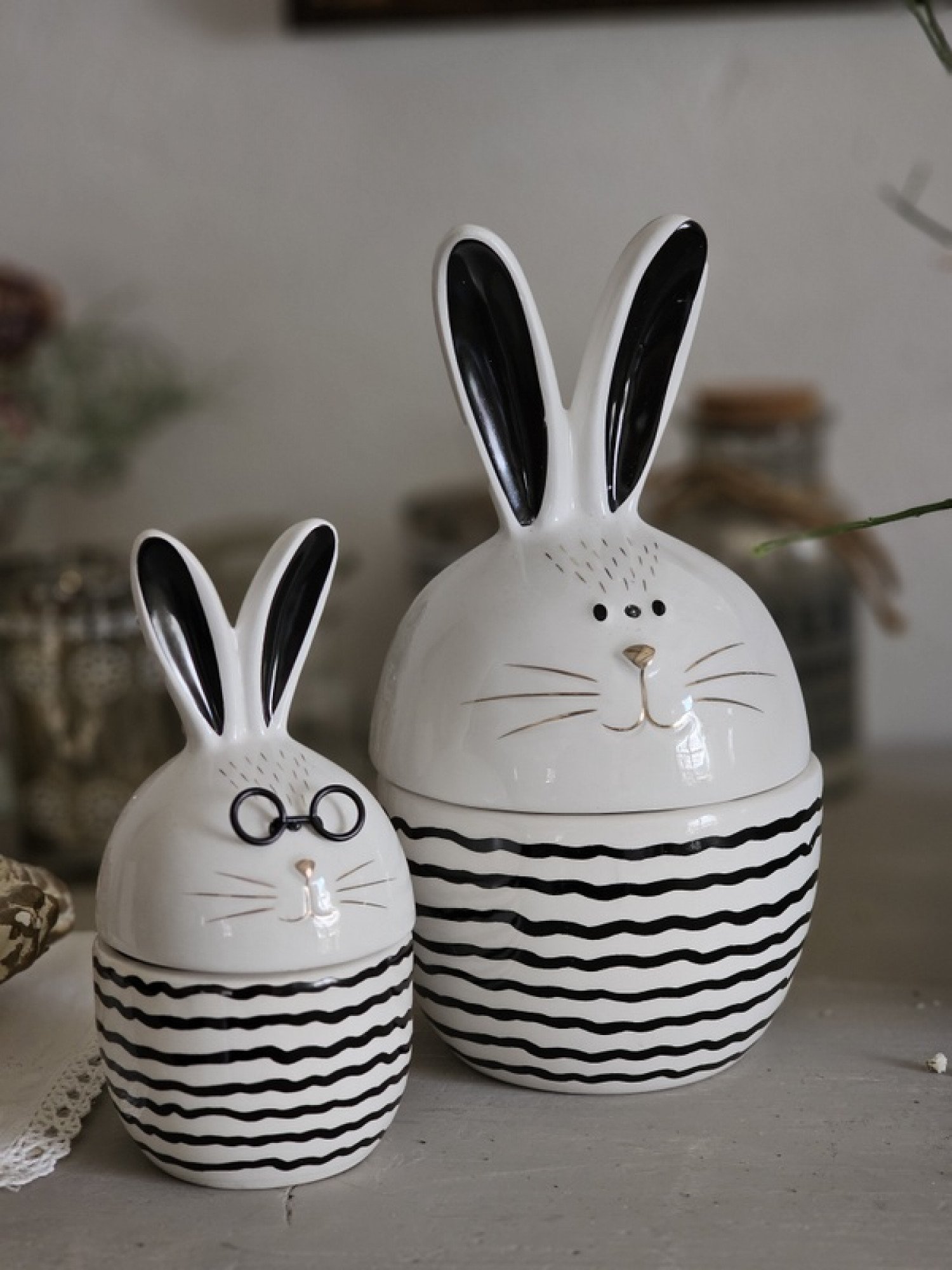 Osterei Schale Deckel Hase big