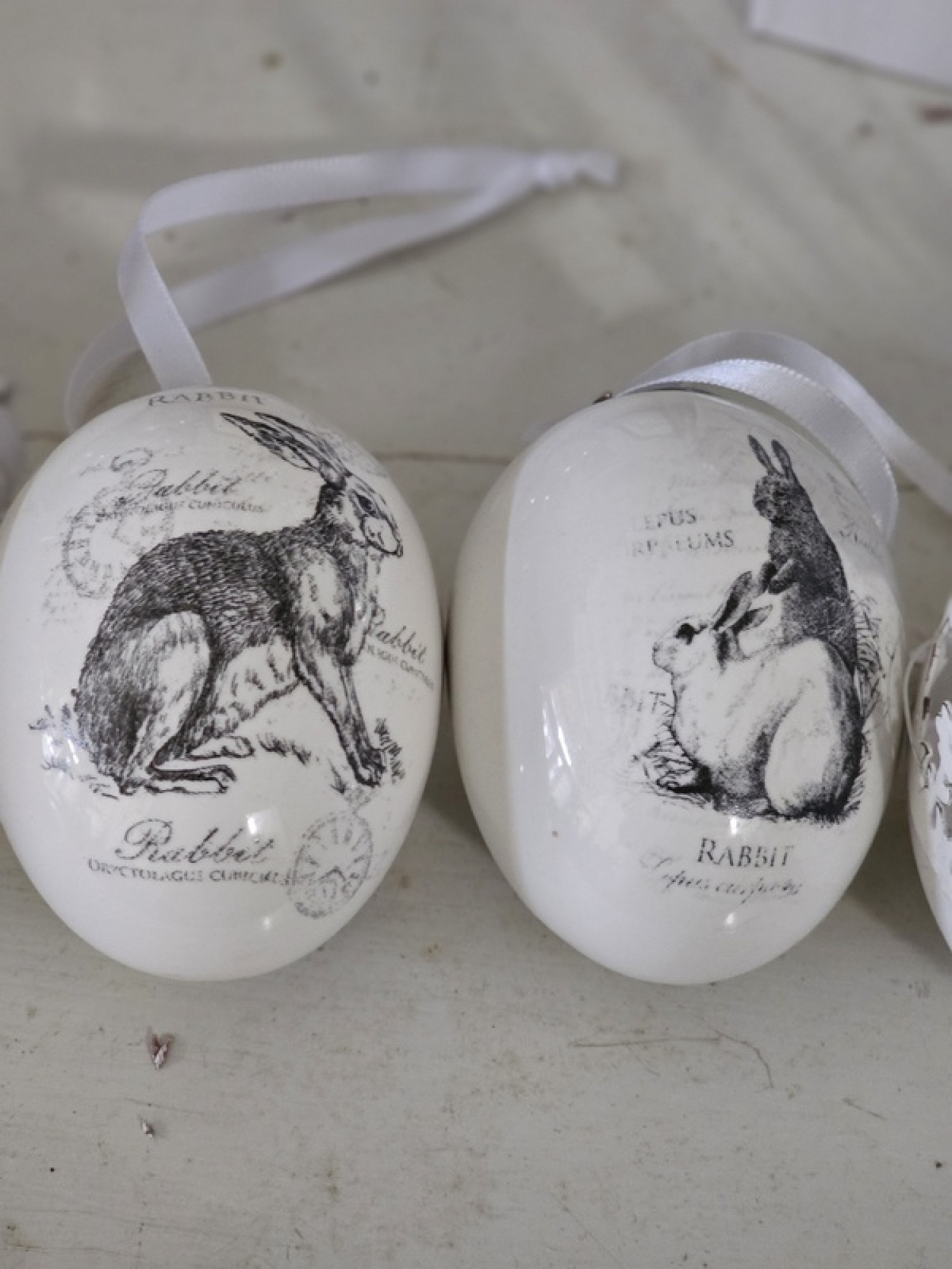 Osterei Hase Nostalgie Landhausdeko 7 cm