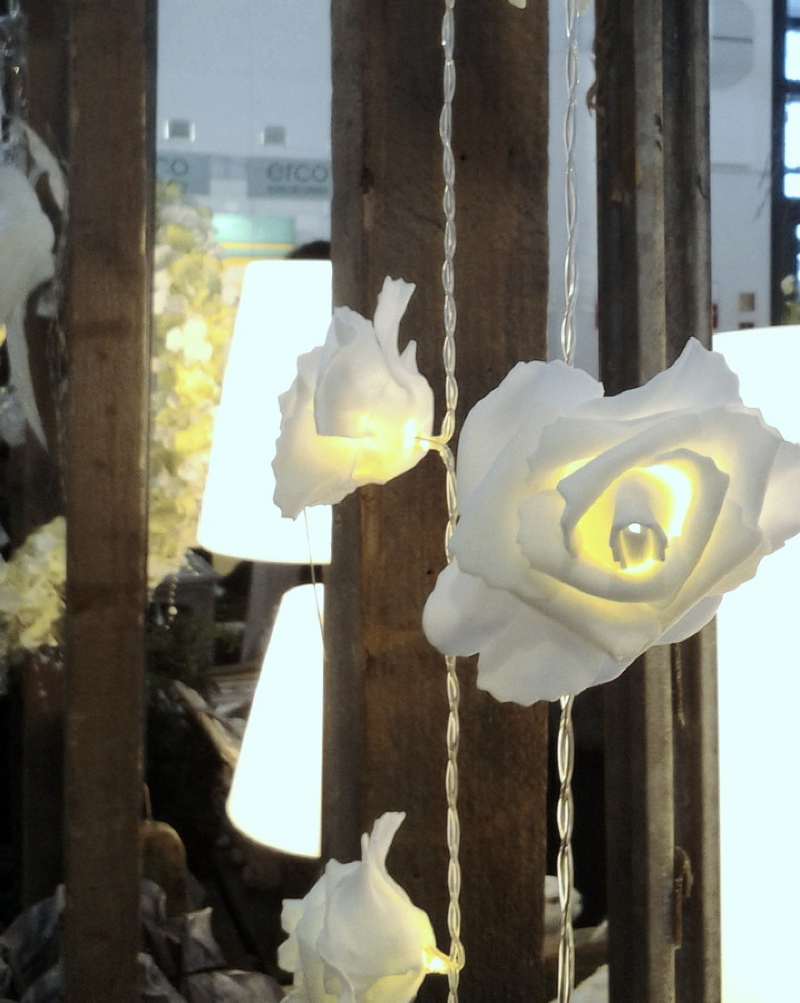 Lichter ROSENZAUBER Blüten weiß LED Batterie betr.