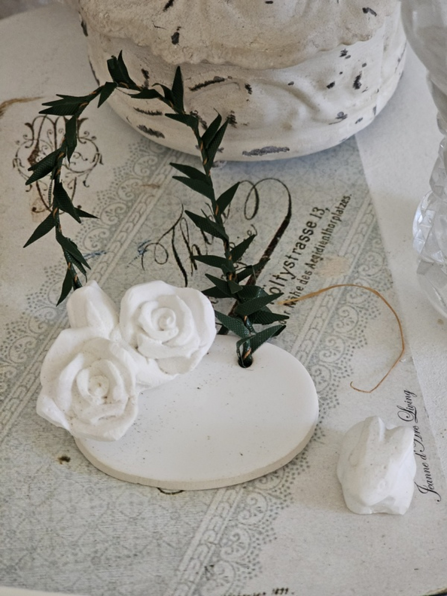 Geschenkanhänger Tischkärtchen Stuck Handmade