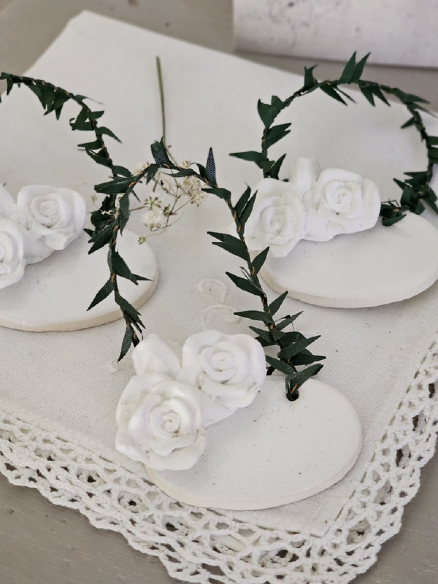 Geschenkanhänger Tischkärtchen Stuck Handmade