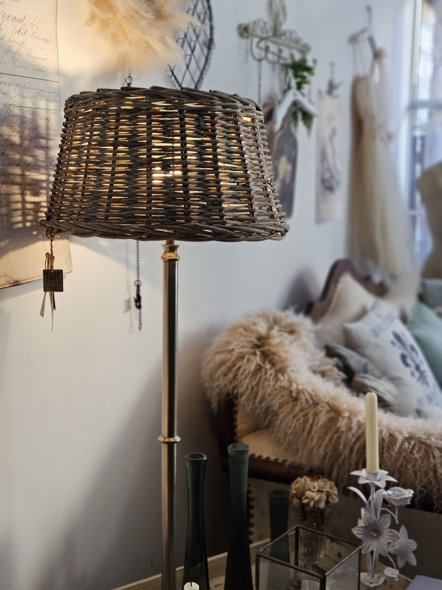 Tischlampe Lampbenschirm Korb