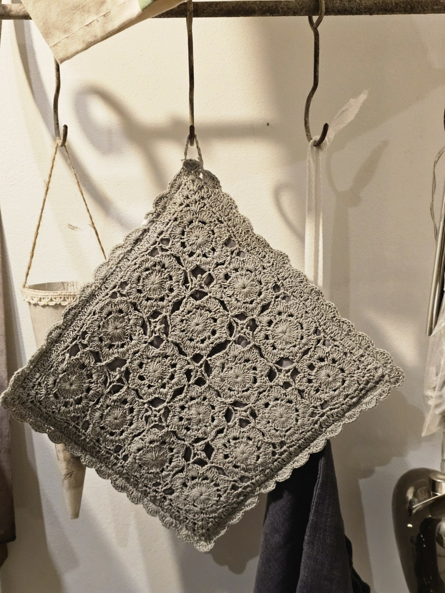 Topflappen Blumen gehäkelt