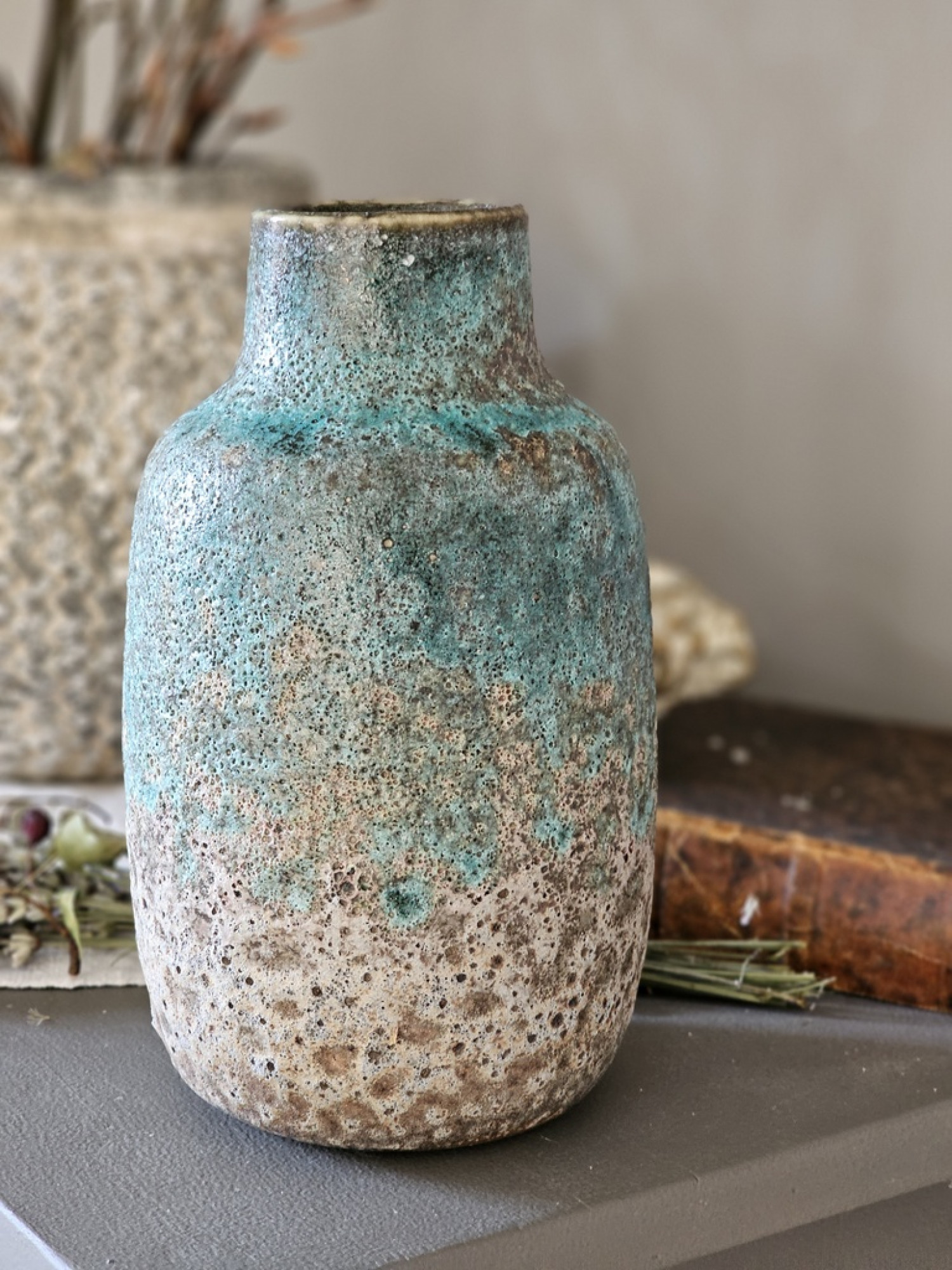 Vase Keramik lasiert