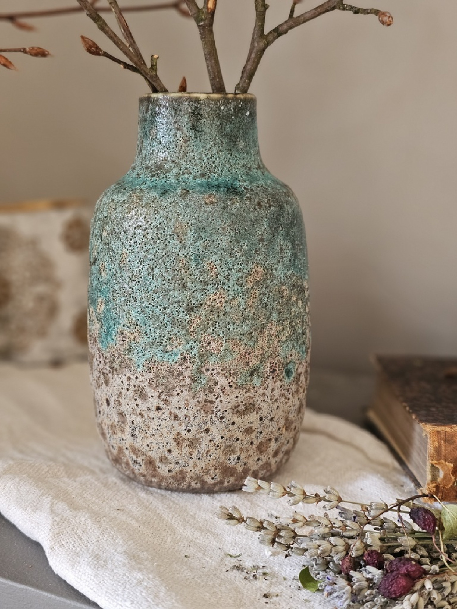 Vase Keramik lasiert