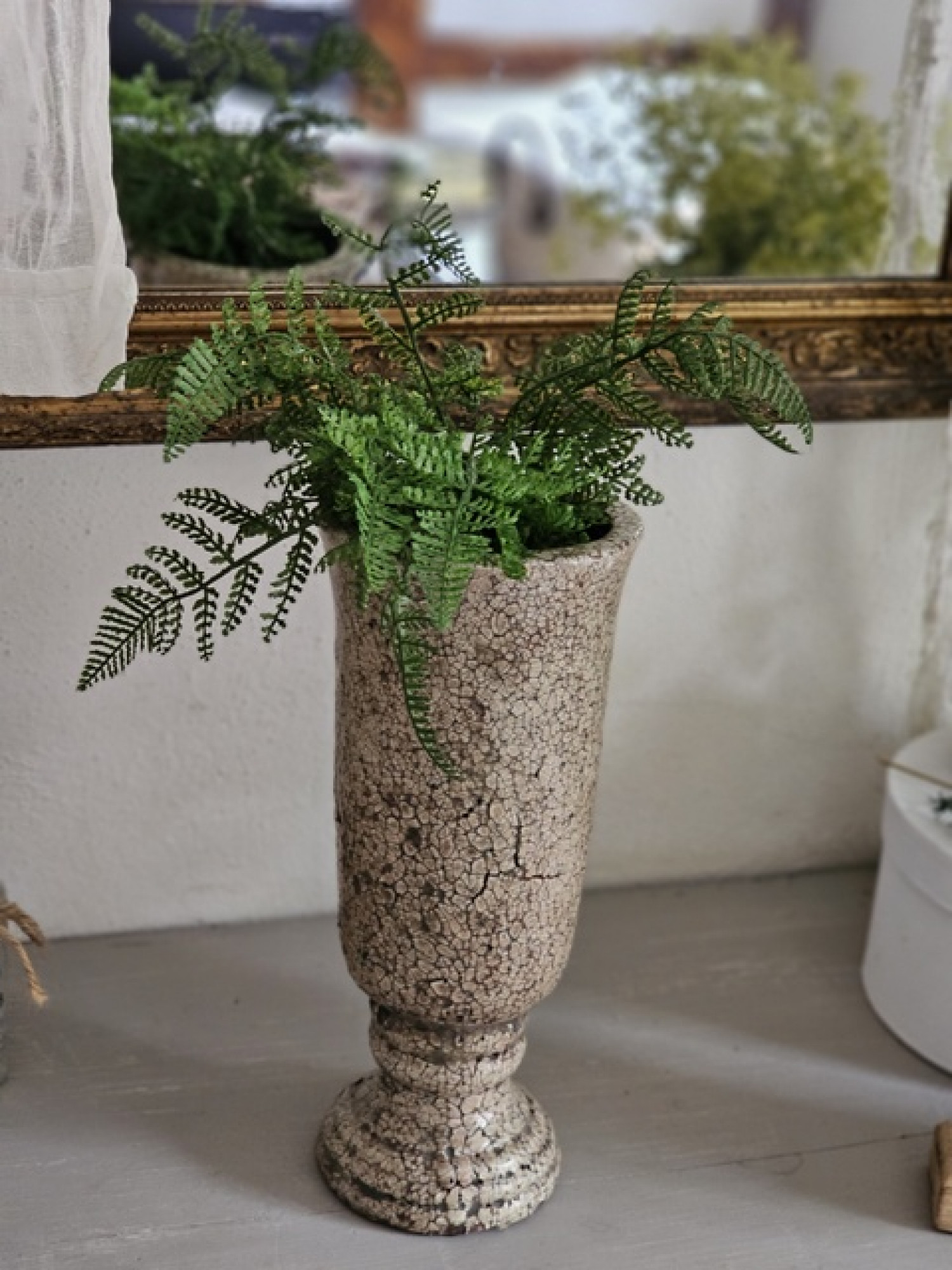 Vase Topf Keramik Krakelee