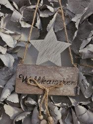 Stern-schild-willkommen-anhaenger