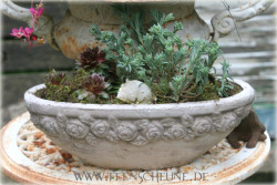 ovale Schale Blumentopf Rosenbordüre ROSENROMANTIK