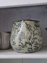 Blumentopf Übertopf Vase Keramik Gräser green