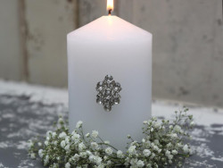 Spieß f Kerzen Deko Strass Steinchen No.4