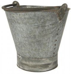 Vintage Zinkeimer Übertopf Gartendeko