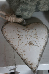 Metall-herz-cream-white