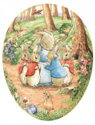 Dekoei Osterei Hasenfamilie big 20 cm