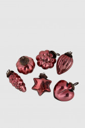 Glaszapfen Weihnachtsanhänger Baumbehang 6-er Set