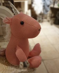 Türstopper Einhorn in Altrosa