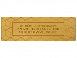 Metallschild mattgold ES GIBT KEINEN WEG ZUM GLÜCK