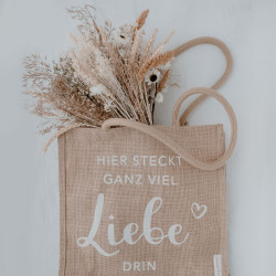 Jute Shopper Markt Tasche Liebe