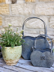 Pflanztasche Blumenkorb Metall
