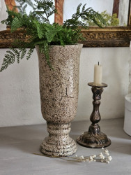 Vase Topf Keramik Krakelee