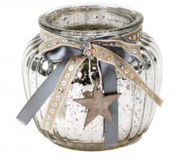 Windlicht Teelichthalter silber